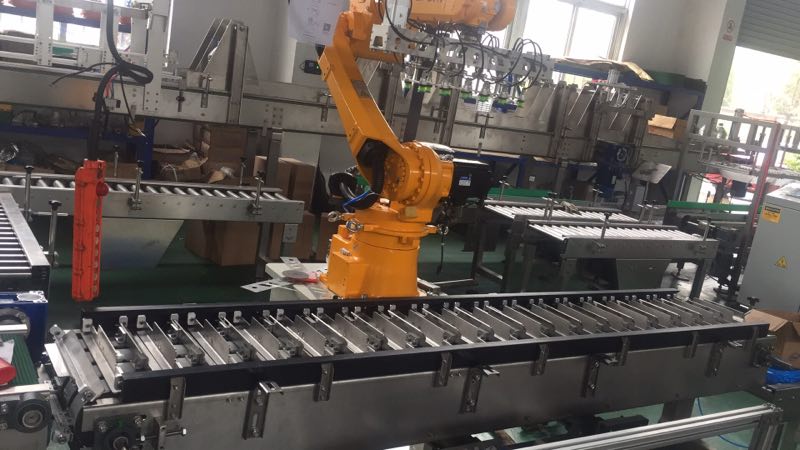 Argentina Customer Ordered China Robot Case Packer for Shampoo Bottle