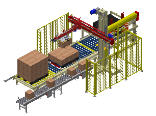 Single Column Conventional Palletizer Case Palletizer Machine