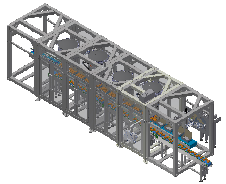 Coffee biscuits box packing line