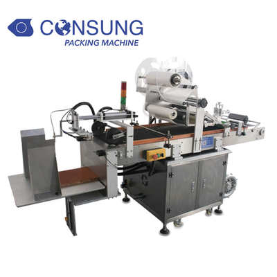 Automatic vacuum pouch feed and labelling machine