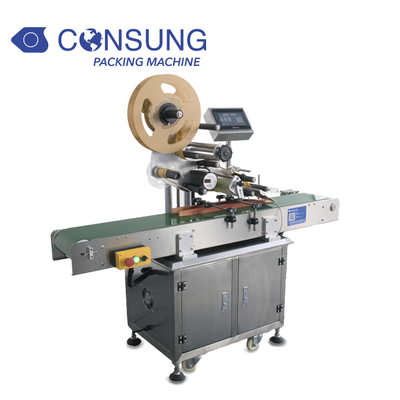 Automatic Top Labeling Machine Flat Surface Label Applicator Machine