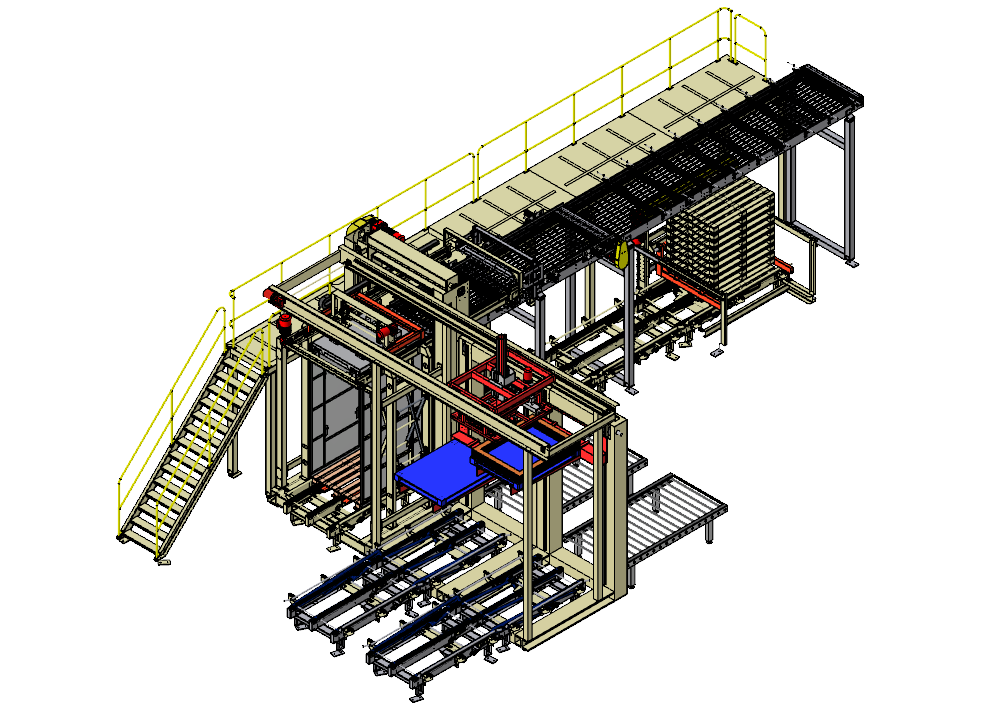 Automatic high speed empty can palletizer 