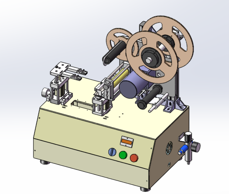 Semi Automatic Flag Labeling Machine for Power Cord Cable Wire Adhesive Sticker Labeler Applicator Machine